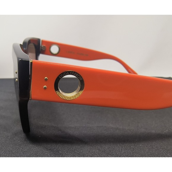 Linda Farrow Luxe Amber Acetate Sunglasses Animal Print Oversized D Frame NEW - Picture 4 of 11